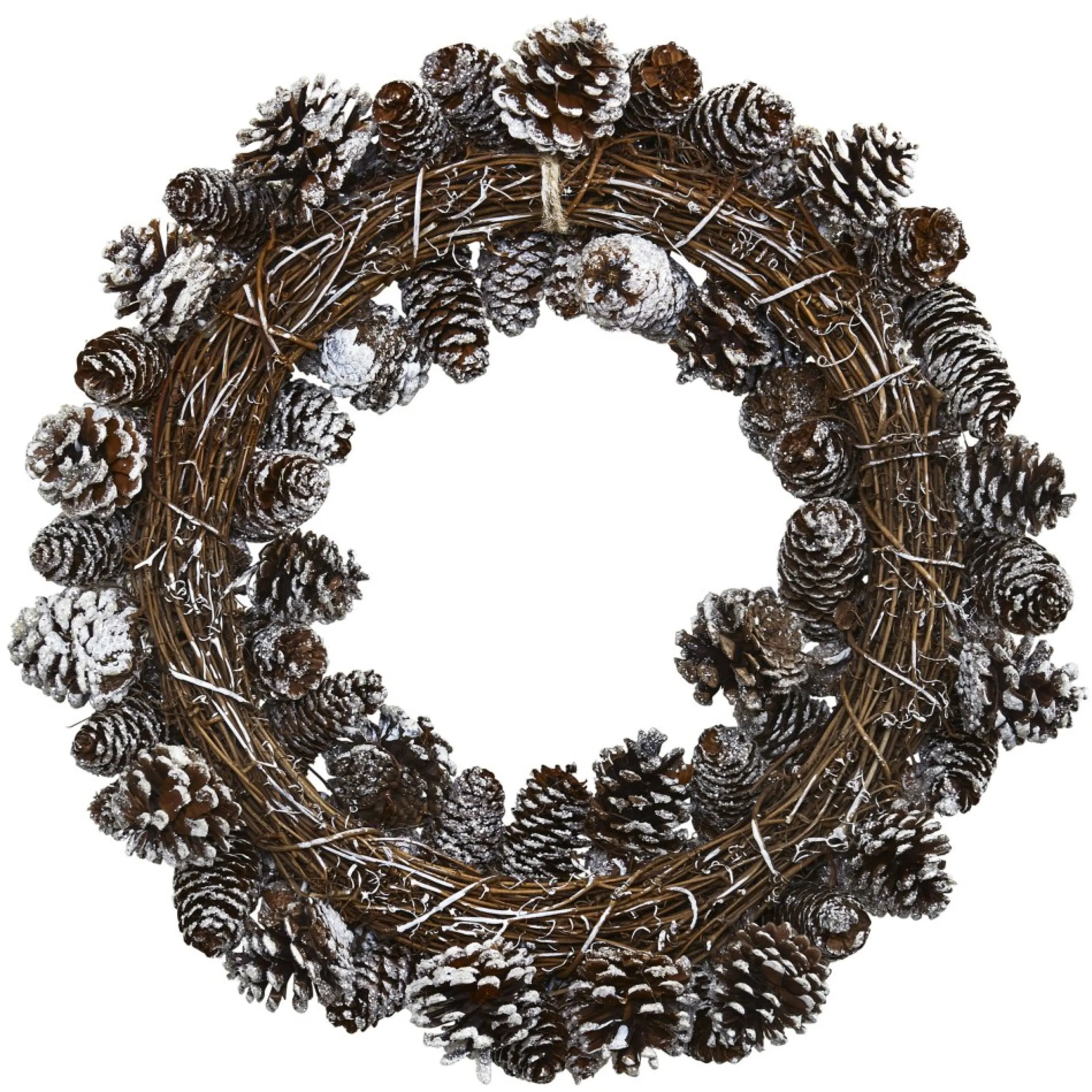 Snowy Pinecone Artificial Christmas Wreath, 17-Inch, Unlit