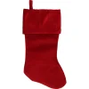 18" Solid Red Traditional Hanging Christmas Stocking