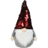 11" Standing Gnome Christmas Decoration With Red Flip Sequin Hat