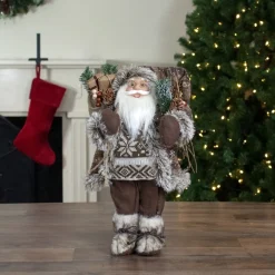 18" Standing Santa Christmas Figure With Presents