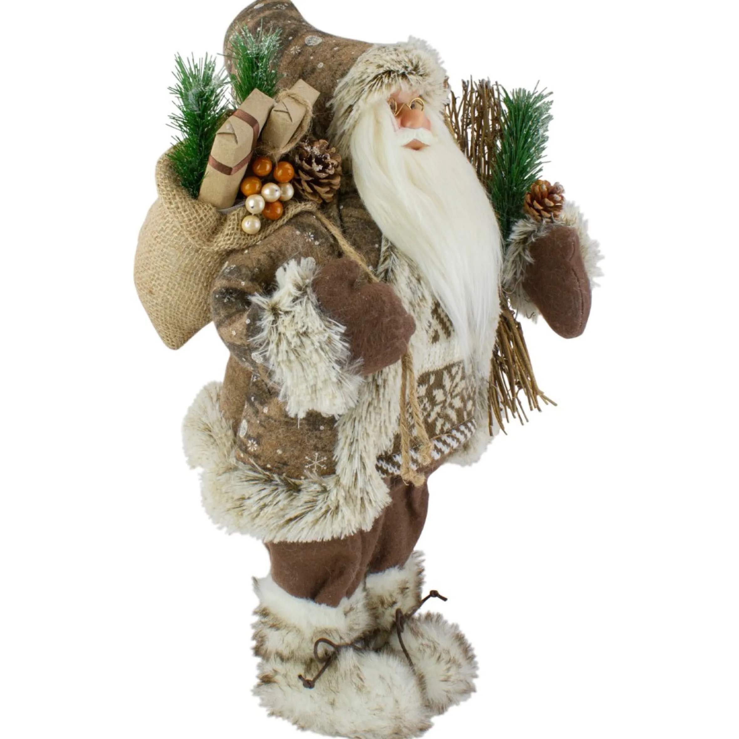 18" Standing Santa Christmas Figure With Presents