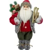 18" Standing Santa Christmas Figure Carrying Presents And A Sled