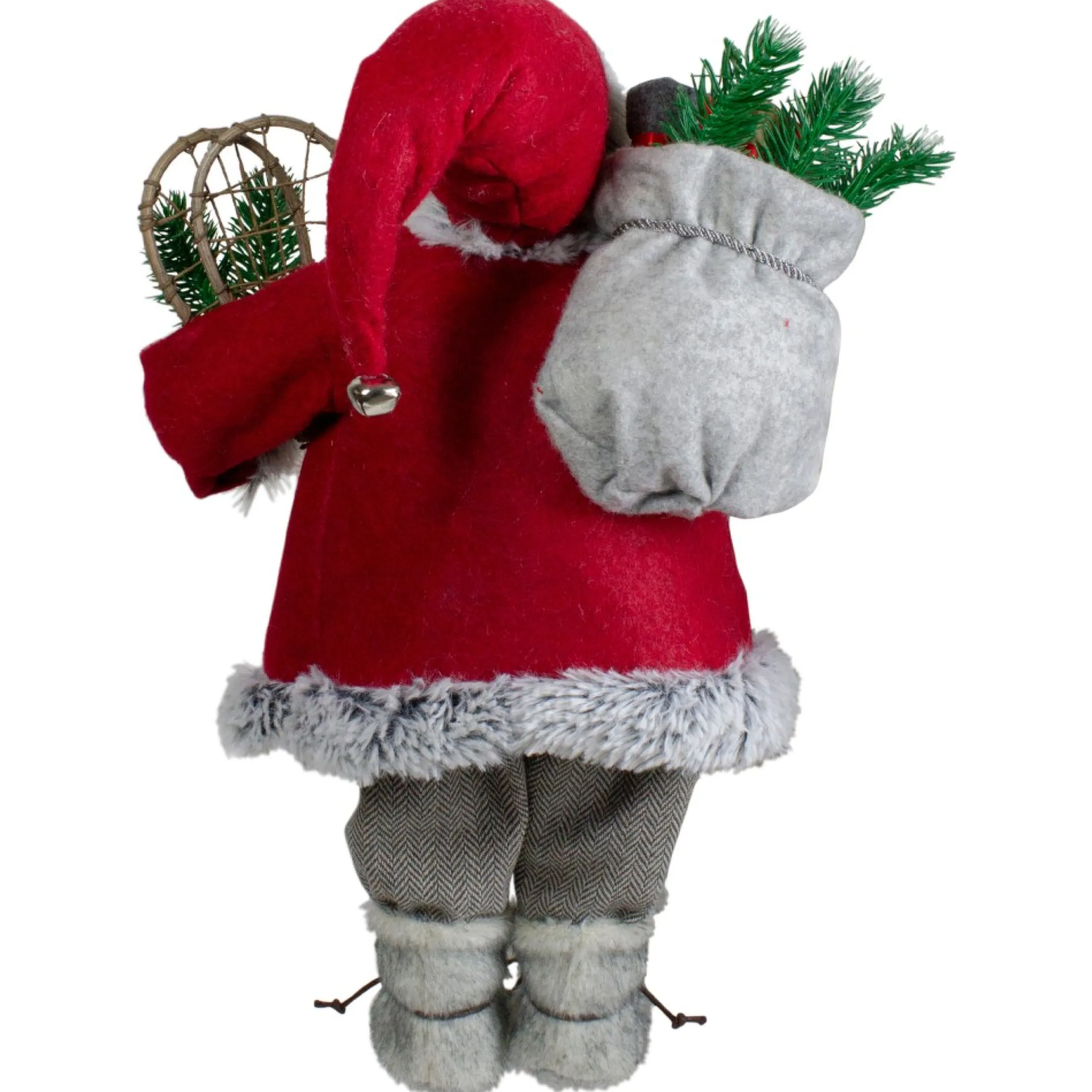 18" Standing Santa Christmas Figure With Snow Shoes And Presents