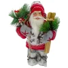 12" Standing Santa Dressed In A Warm Sweater And Fur Boots Christmas Figure