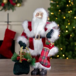 18" Standing Santa With Presents Christmas Figure