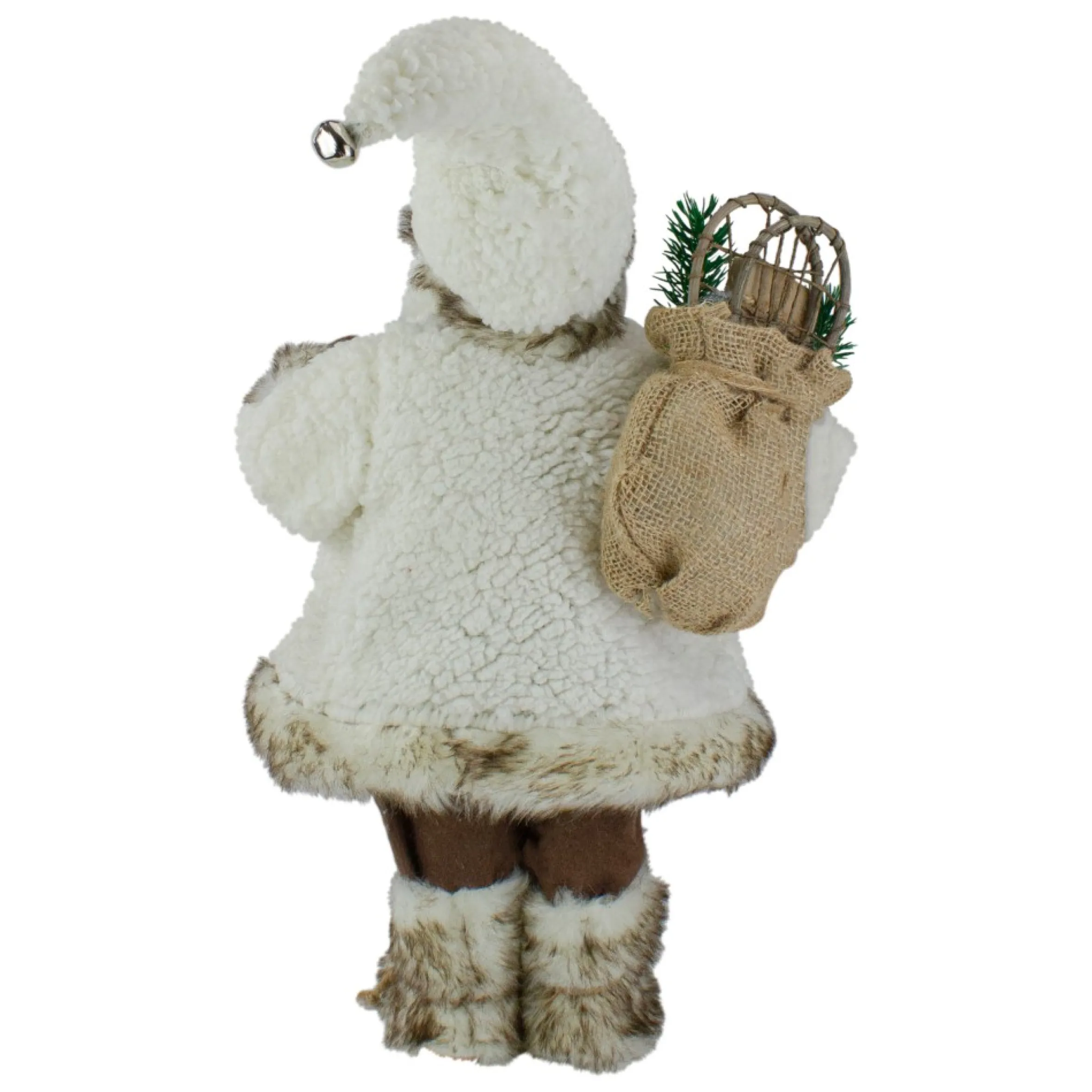 12"Standing Snow Lodge Santa Christmas Figure With A Lantern