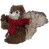 6" Standing Squirrel With Pinecone And Red Scarf Tabletop Christmas Figurine