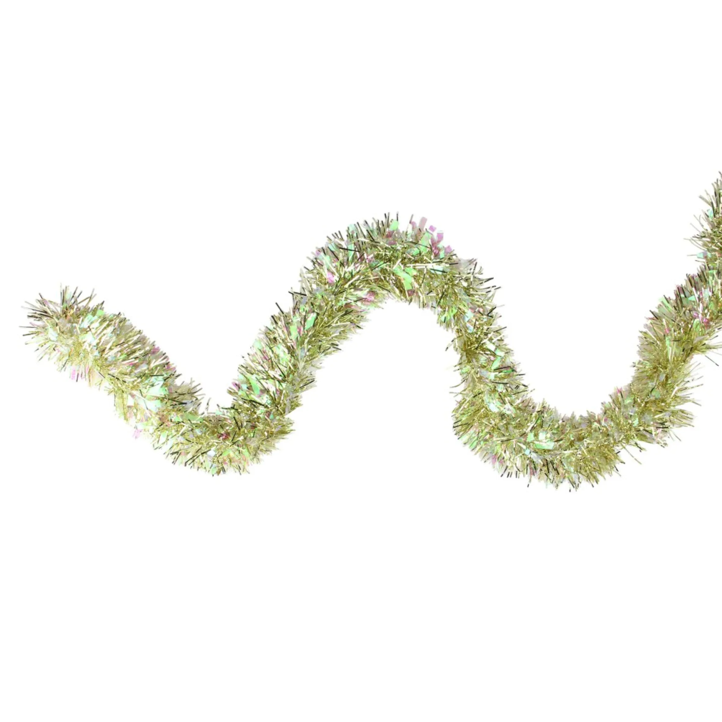 12' Starburst Iridescent And Gold Artificial Christmas Tinsel Garland - Unlit