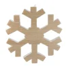 12.5" Tan Brown Wood Grain Snowflake Christmas Decoration