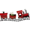 15" Three Car Red And Silver Metal Train Christmas Decoration