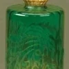 Tis The Season Led Lighted Green Glass Christmas Candle Lamp With Velveteen 8.5"