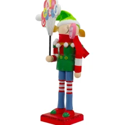 11" Tootsie Roll Charms Blow Pop Wooden Christmas Elf Figure