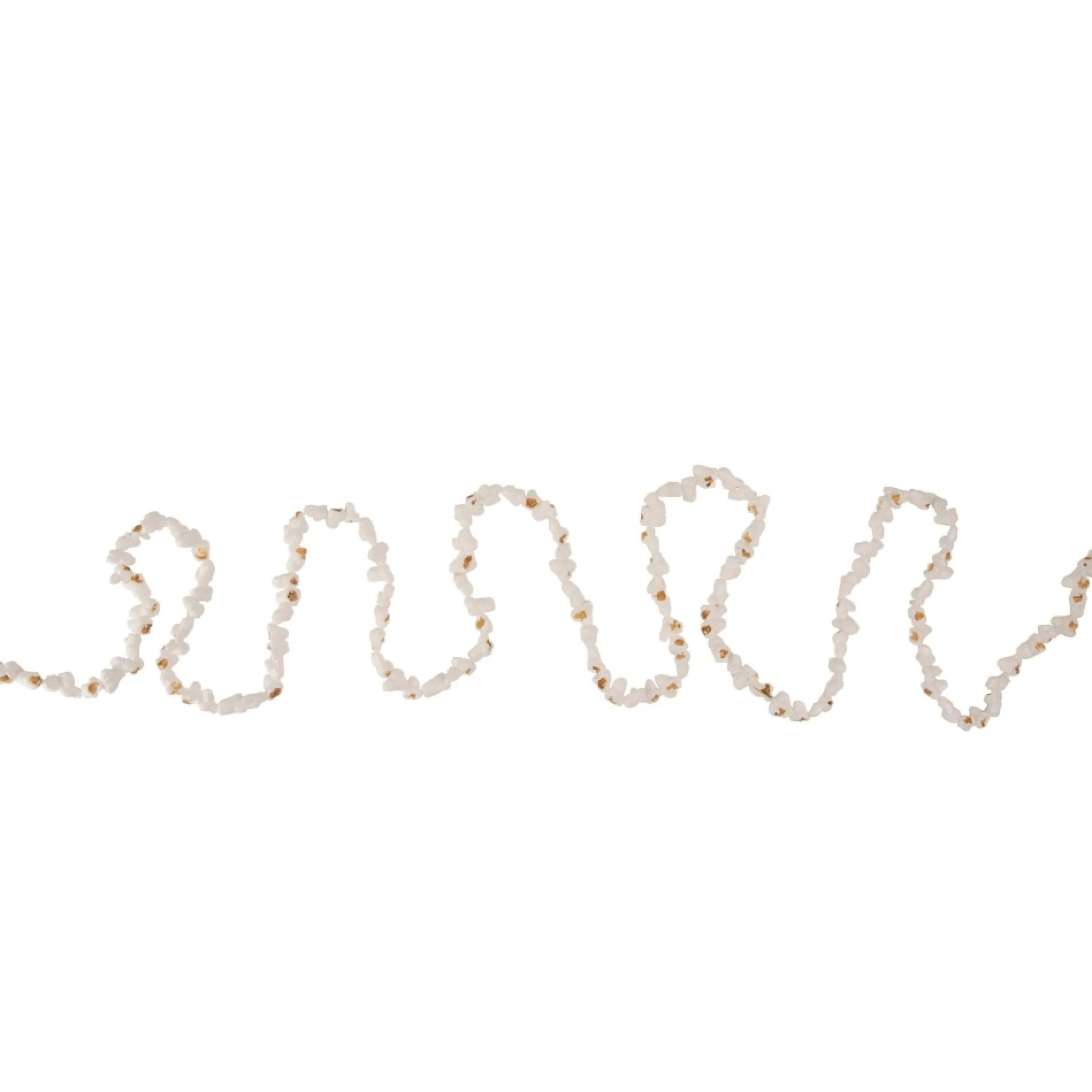 9' Traditional Faux Popcorn Christmas Garland, Unlit