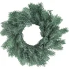 Traditional Frosted Green Pine Decorative Christmas Wreath - 12-Inch, Unlit