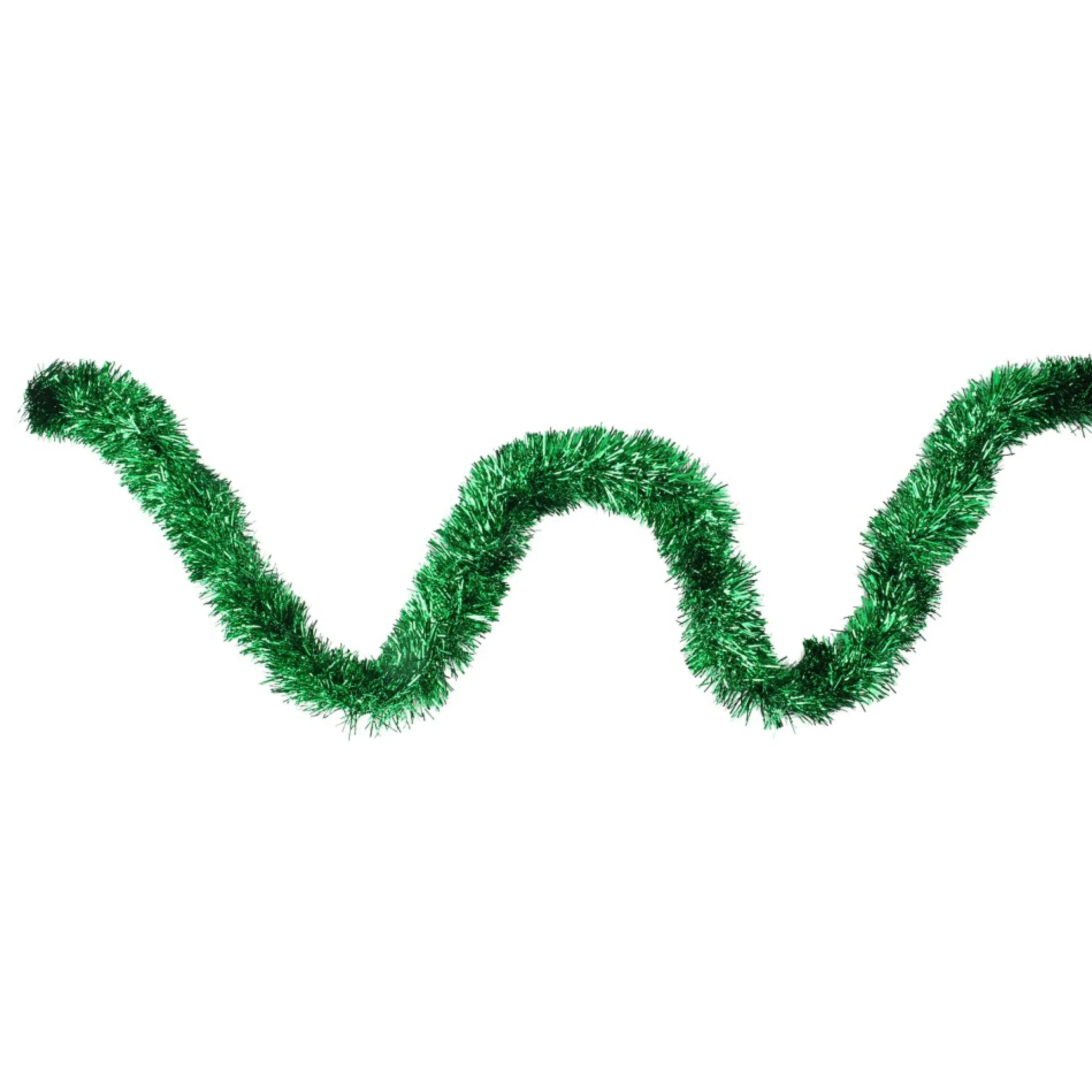 12' Traditional Green Christmas Tinsel Garland - Unlit