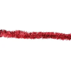 12' Traditional Red Christmas Tinsel Garland - Unlit