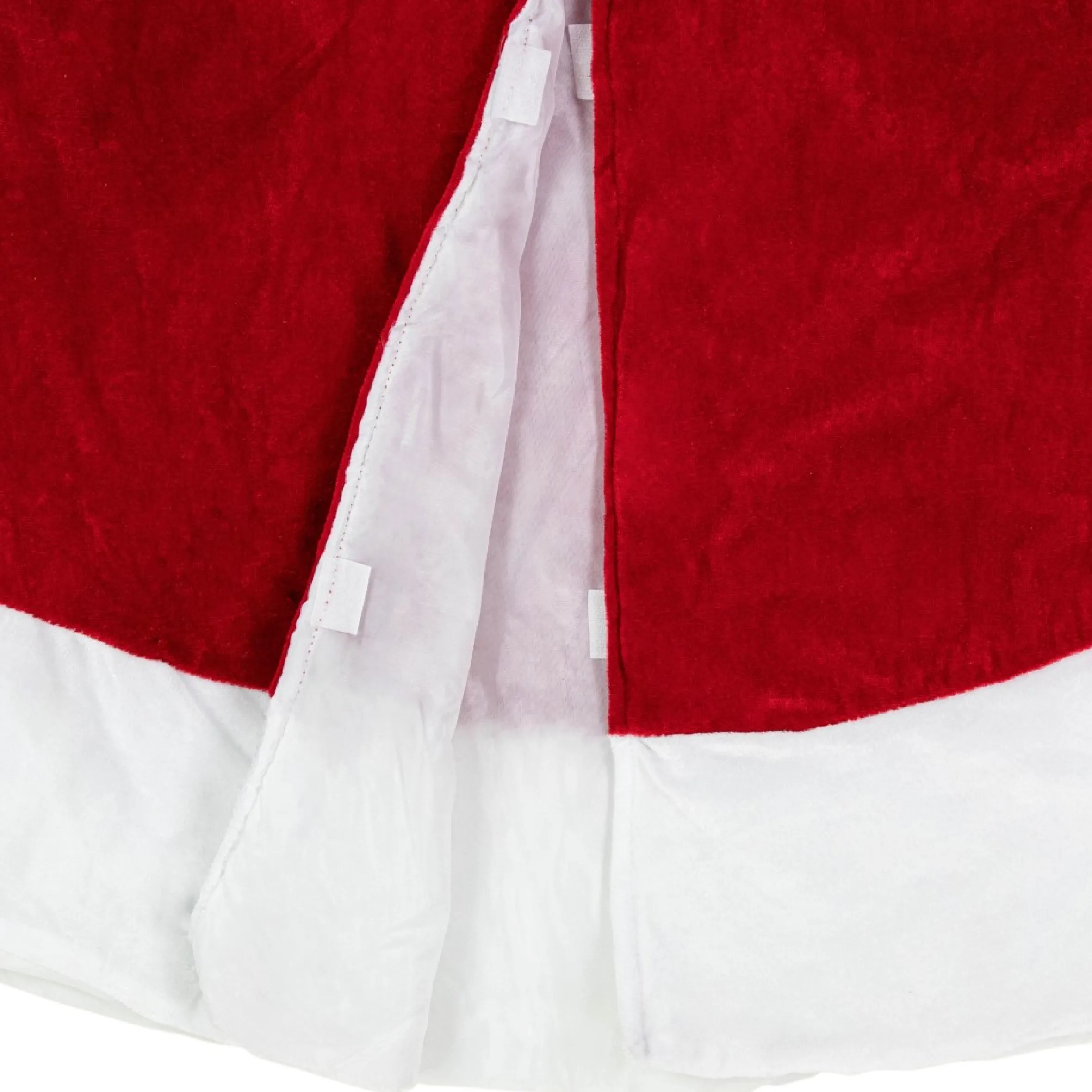 48" Traditional Red Merry Christmas Velveteen Tree Skirt