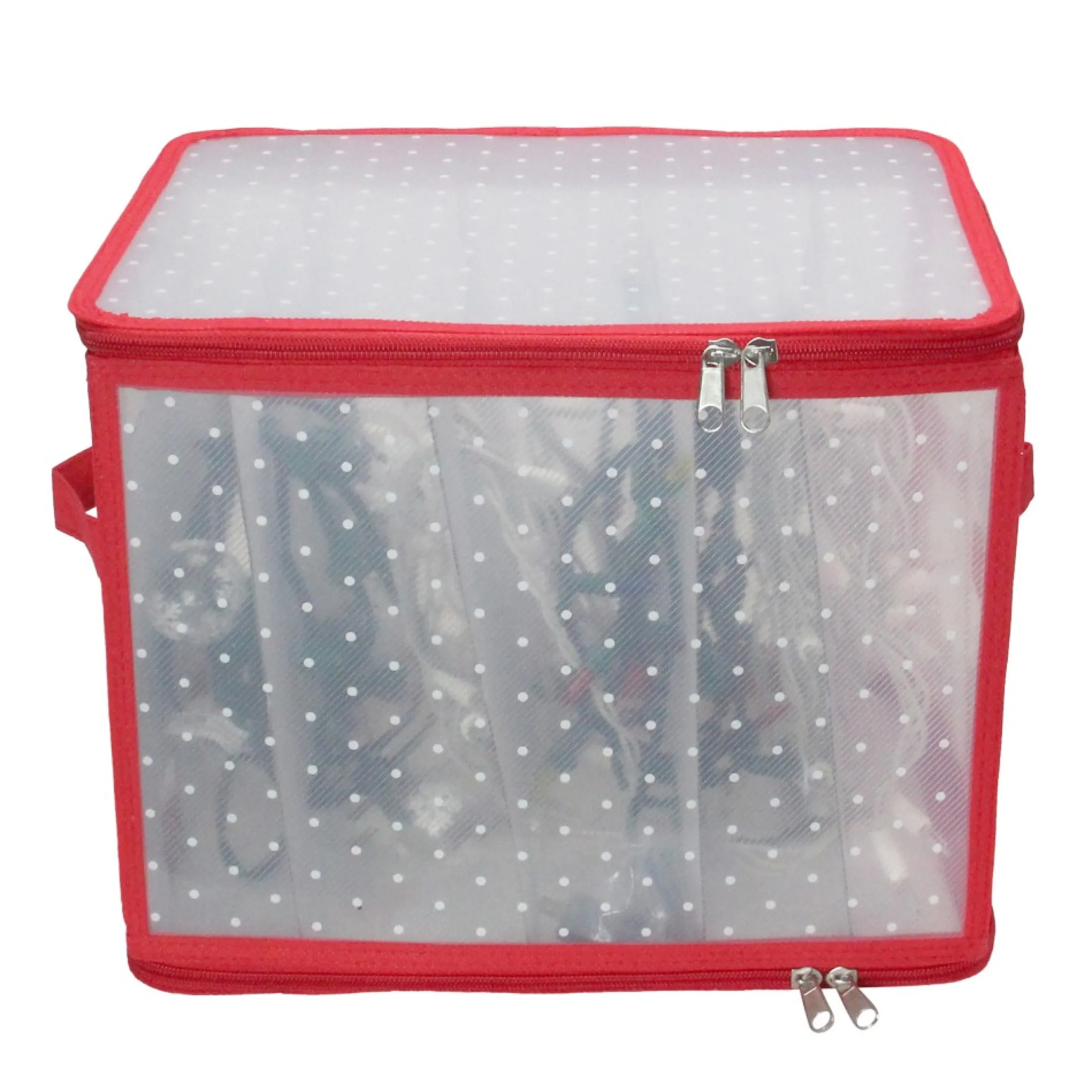 12.5" Transparent Zip Up Christmas Light Storage Box
