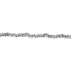 9' Twisted Iridescent And Silver Beaded Christmas Garland - Unlit