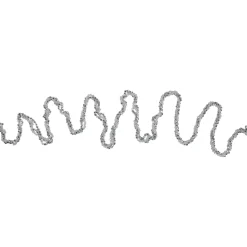 9' Twisted Iridescent And Silver Beaded Christmas Garland - Unlit