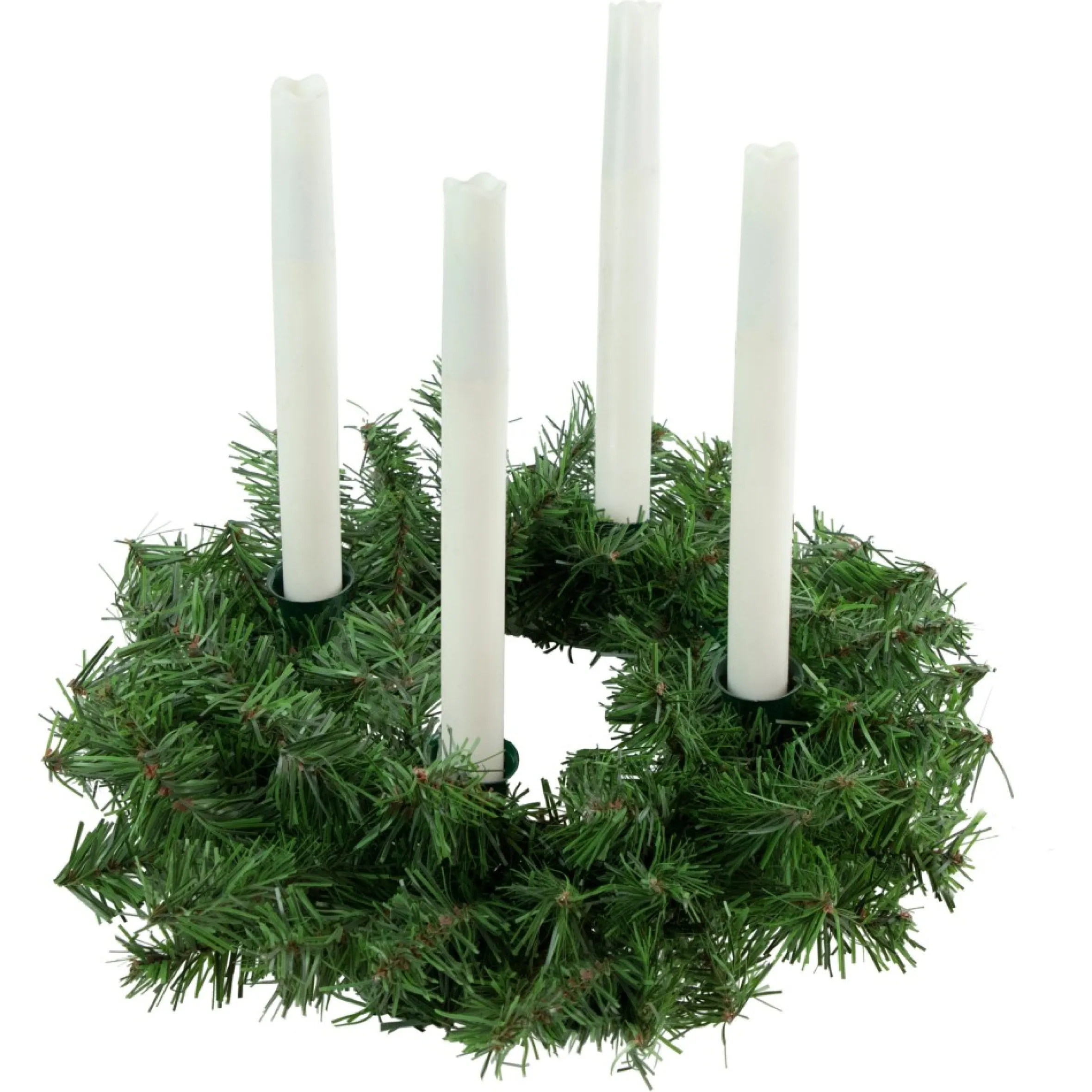 12" Two-Tone Pine Artificial Christmas Advent Candle Wreath