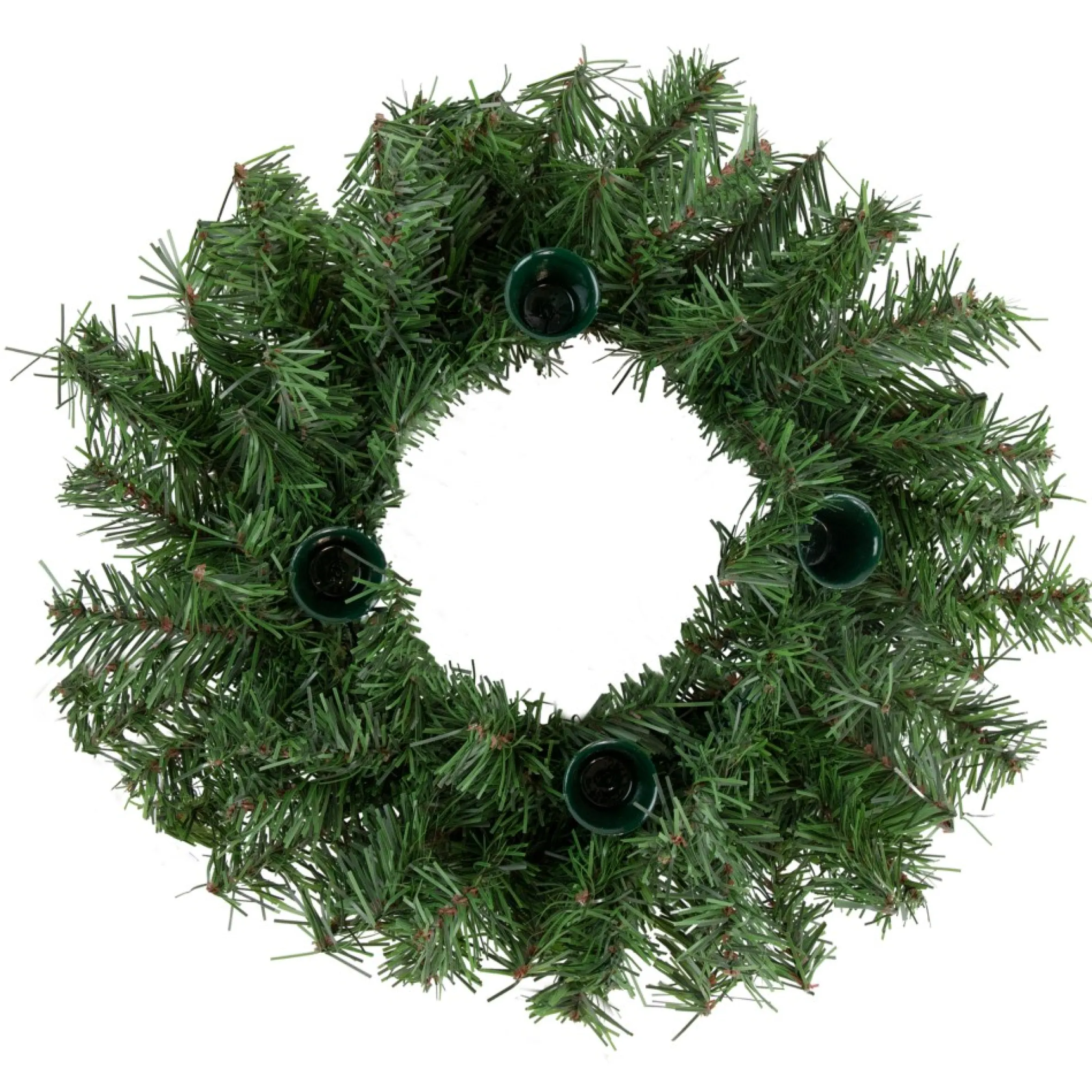 12" Two-Tone Pine Artificial Christmas Advent Candle Wreath
