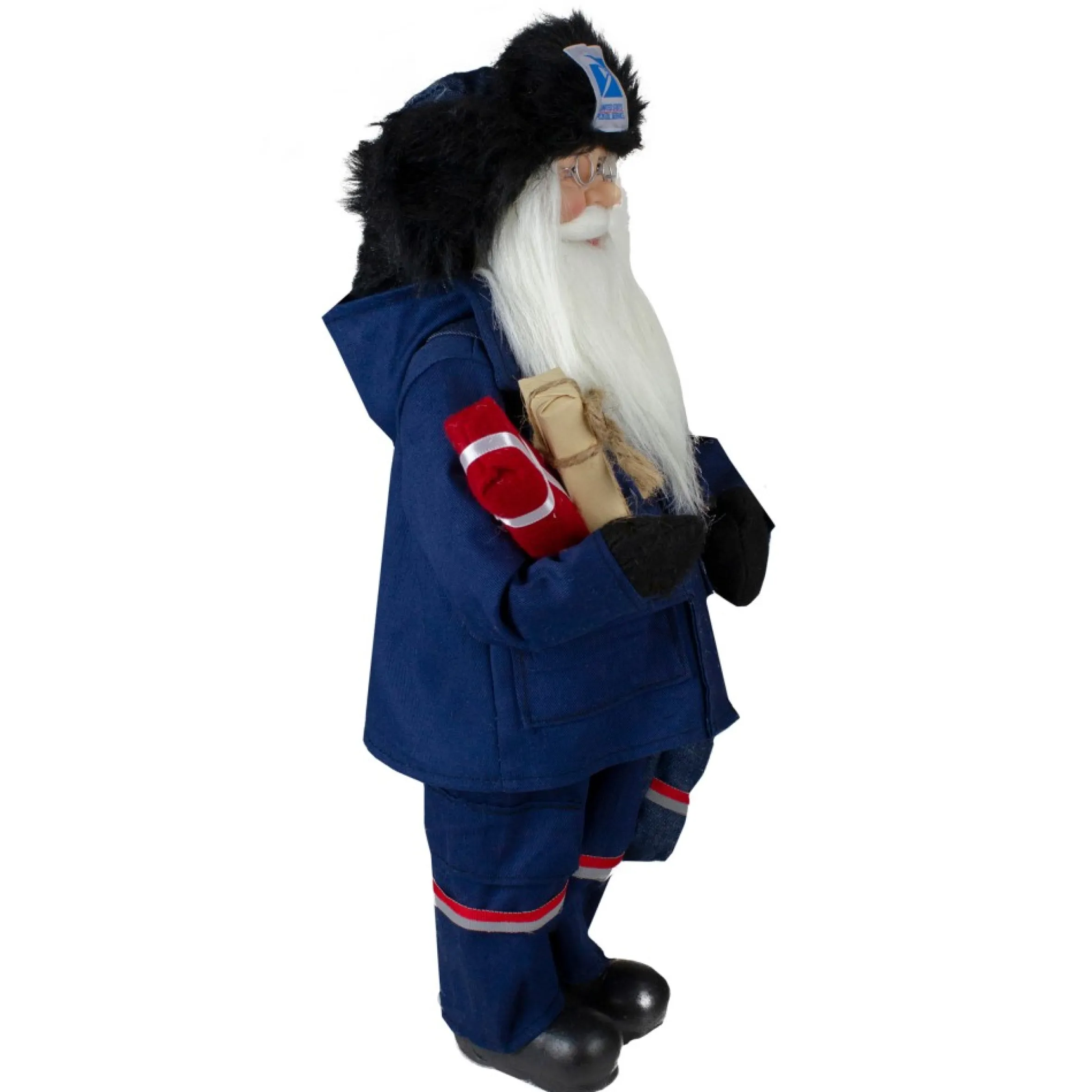 18" Usps Postal Service Mail Carrier Santa Claus Standing Christmas Figure