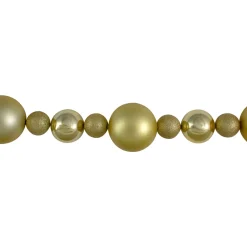 6' Vegas Gold 3-Finish Shatterproof Ball Christmas Garland