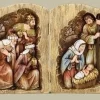 13.75" Vibrantly Colored Joseph Nativity Scene Folding Log Tabletop