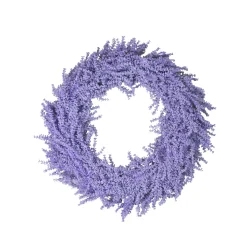 Vibrant Purple Spring Artificial Wisteria Inspired Flower Wreath - 26-Inch, Unlit