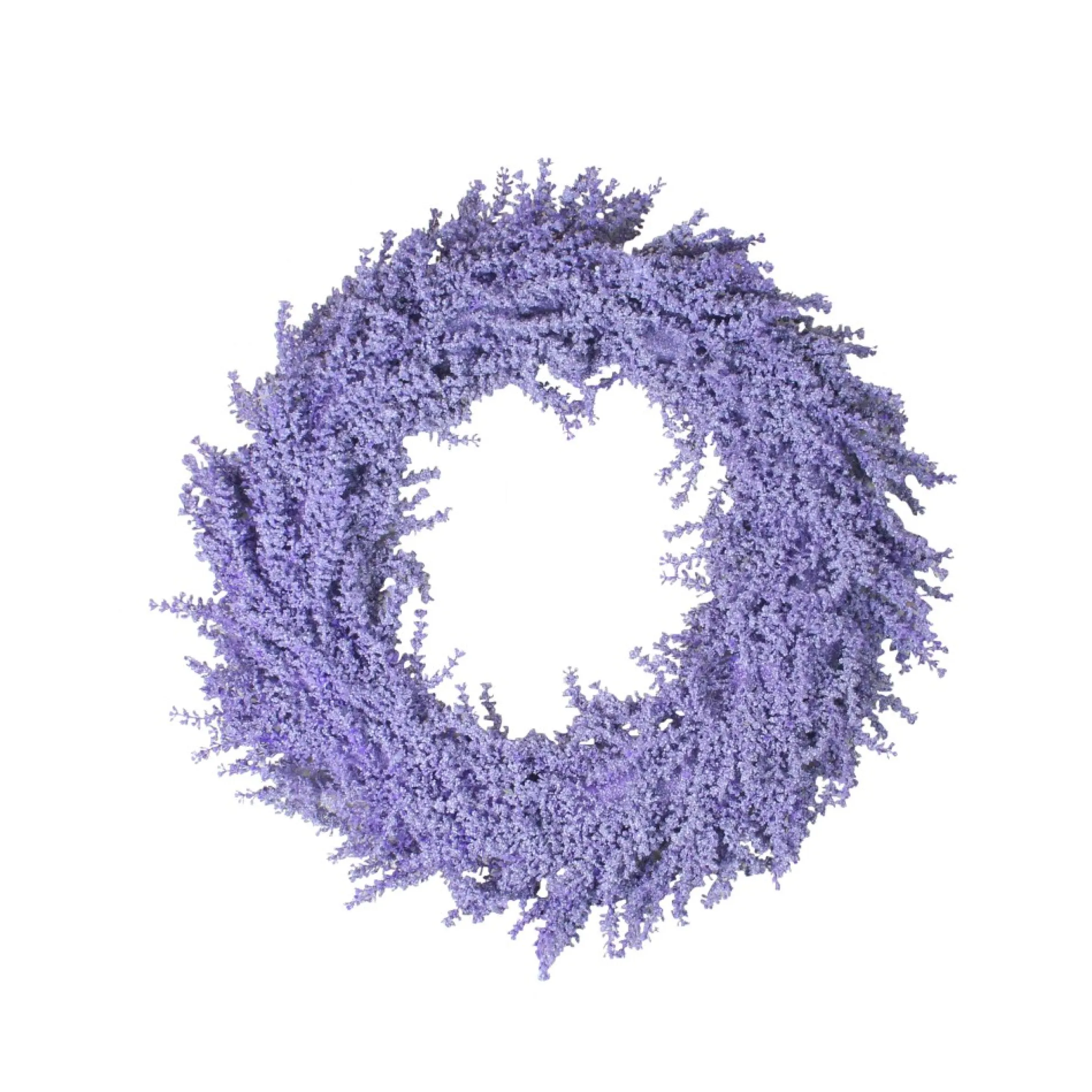 Vibrant Purple Spring Artificial Wisteria Inspired Flower Wreath - 26-Inch, Unlit