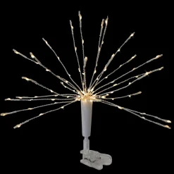 12" Warm White Led Lighted Firework Christmas Tree Topper