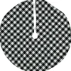 20" White And Black Buffalo Plaid Mini Christmas Tree Skirt
