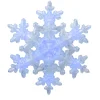 9.25" White And Blue Lighted Sparkly Snowflake Christmas Tree Topper - Clear Lights