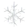 13" White And Clear Led Lighted Snowflake Christmas Window Silhouette Decoration