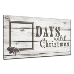 16" White And Gray "Days Until Christmas" Dry-Erase Advent Calendar
