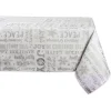 White And Metallic Silver Colored Christmas Collage Rectangular Tablecloth 60" X 84"