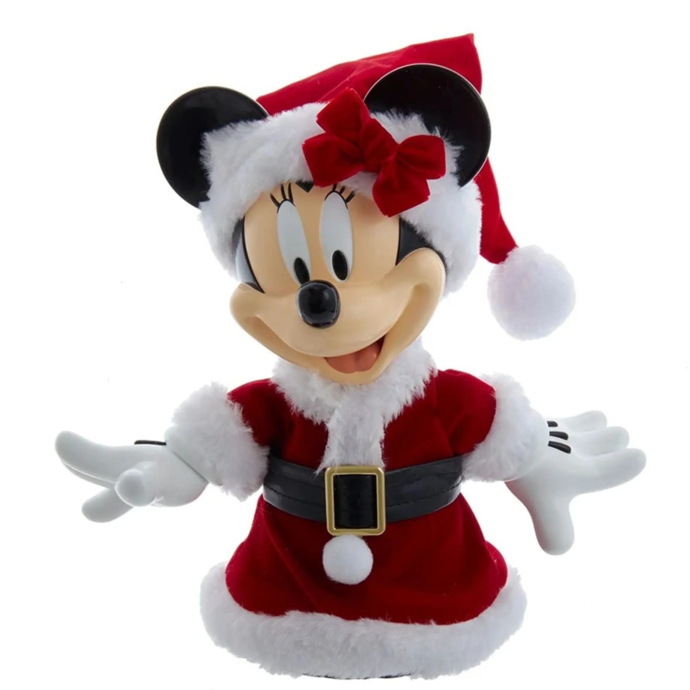 10.5" White And Red Minnie Mouse Christmas Tree Topper, Unlit