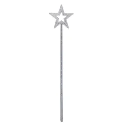 13.25" White And Silver Glitter Ice Palace Star Christmas Pick