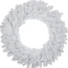 White Canadian Pine Artificial Christmas Wreath, 24-Inch, Unlit