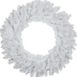 White Canadian Pine Artificial Christmas Wreath, 24-Inch, Unlit