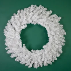 White Canadian Pine Artificial Christmas Wreath, 24-Inch, Unlit