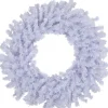24" White Crystal Spruce Artificial Christmas Wreath - Unlit