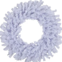 24" White Crystal Spruce Artificial Christmas Wreath - Unlit