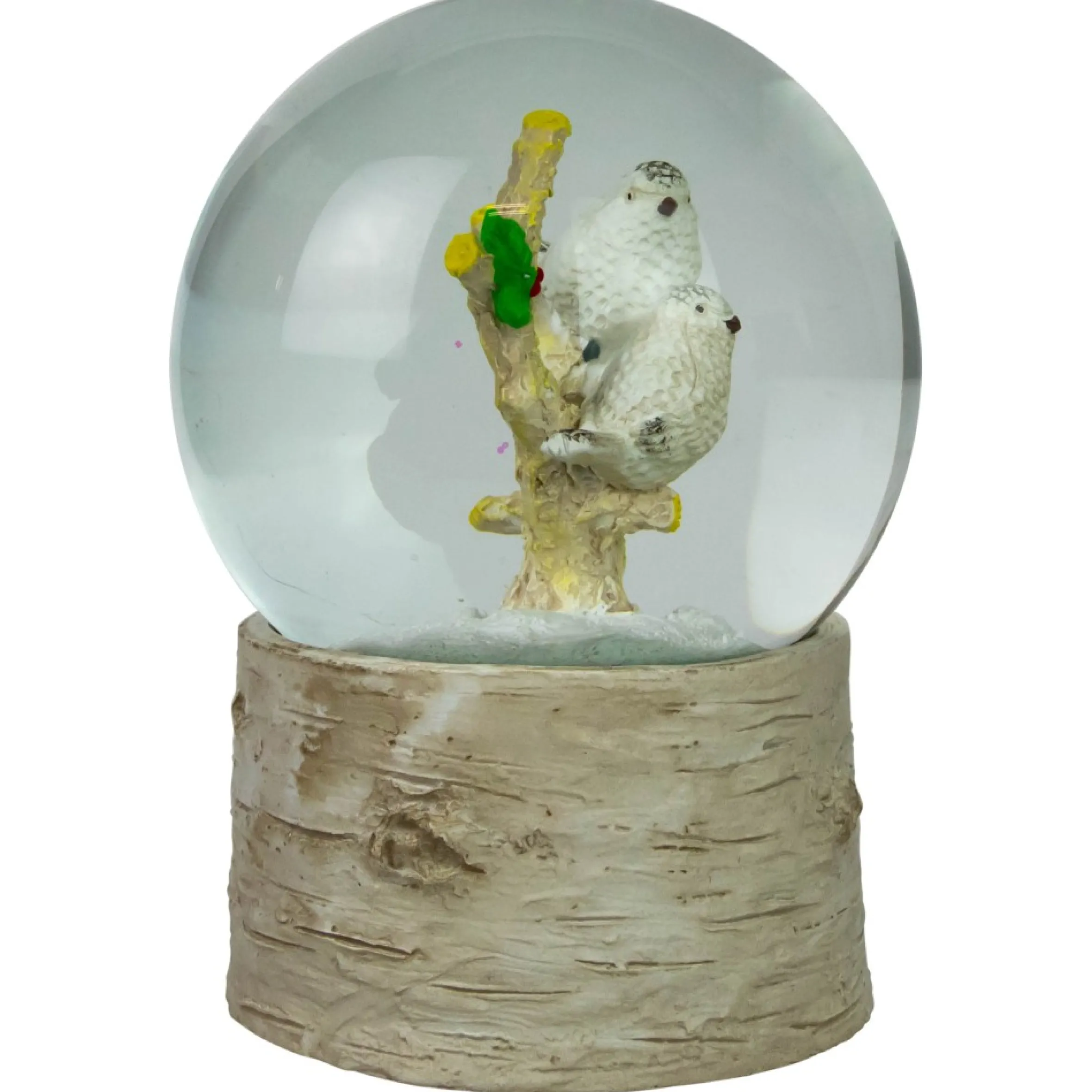 5" White Doves On A Branch Musical Christmas Snow Globe