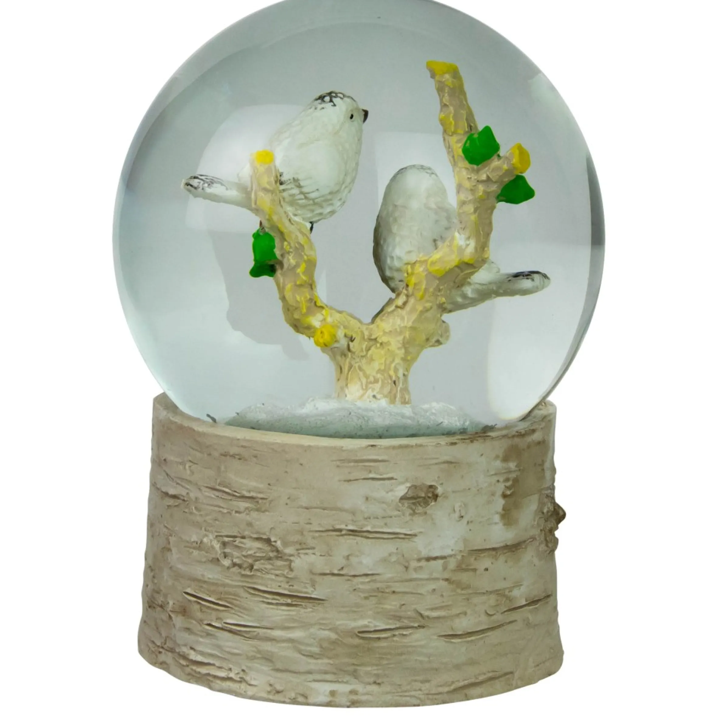 5" White Doves On A Branch Musical Christmas Snow Globe