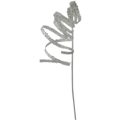 62"White Glitter Curly Decorative Christmas Pick