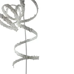 62"White Glitter Curly Decorative Christmas Pick