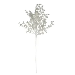 26" White Glittered Holly Leaves And Berries Artificial Christmas Spray