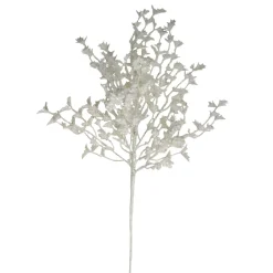 26" White Glittered Holly Leaves And Berries Artificial Christmas Spray